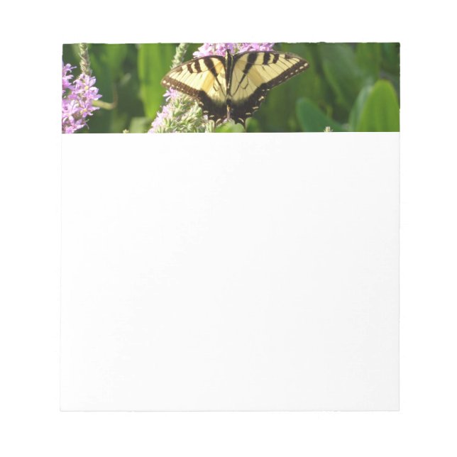 Bloc-note Papillon à queue d'hirondelle sur des fleurs sauva (Devant)