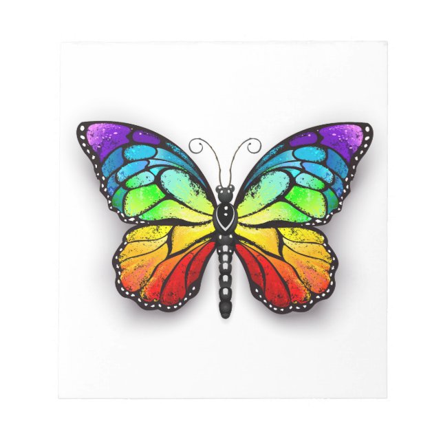 Bloc-note Papillon arc-en-ciel monarque (Devant)