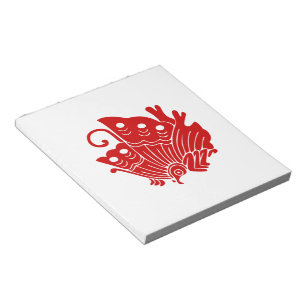 Bloc-note Papillon asiatique Japonais Conception Kamon