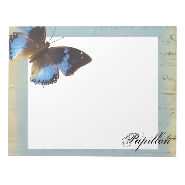 Bloc-note Papillon bleu (Devant)