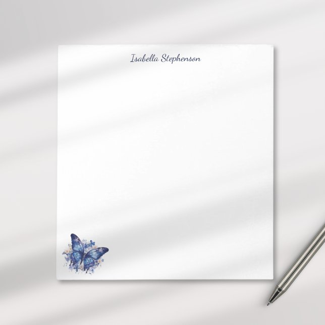Bloc-note Papillon Floral Aquarelle Élégant (Créateur téléchargé)
