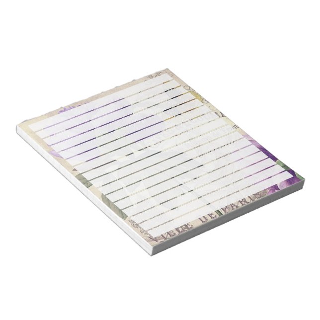 Bloc-note Papillon floral violet (Incliné)