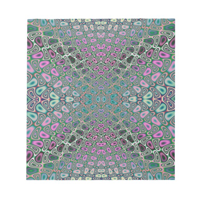 Bloc-note Papillon Hologramme multicolore Fractal Abstrait (Devant)