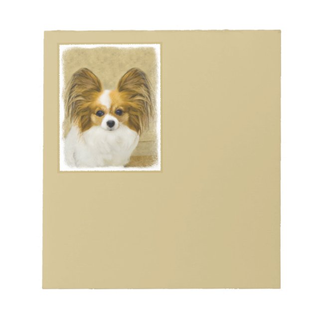Bloc-note Papillon (Hound Tri) Peinture - Art Chien original (Devant)