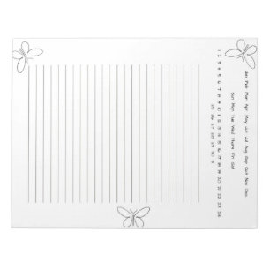 Bloc-note Papillon noir et blanc