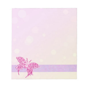 Bloc-note Papillon rose