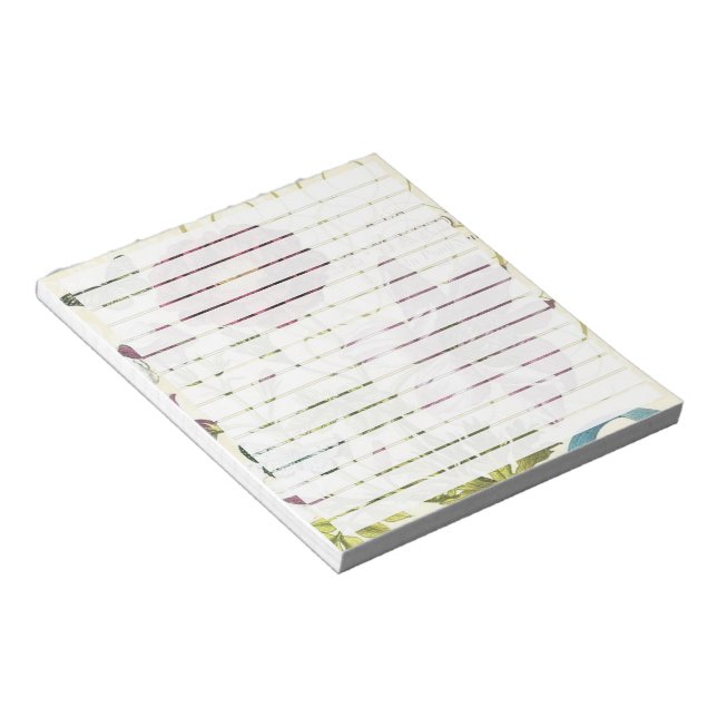 Bloc-note Papillon rouge floral (Incliné)