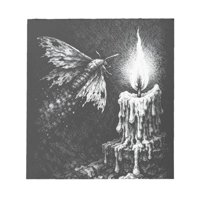 Bloc-note Papillon vers la Flamme — par BurnsInHell (Devant)