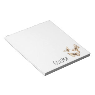 Bloc-note Papillons à crème Brown Tan