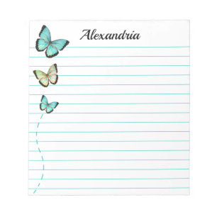 Bloc-note Papillons au pastel