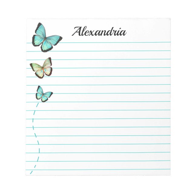 Bloc-note Papillons au pastel (Devant)