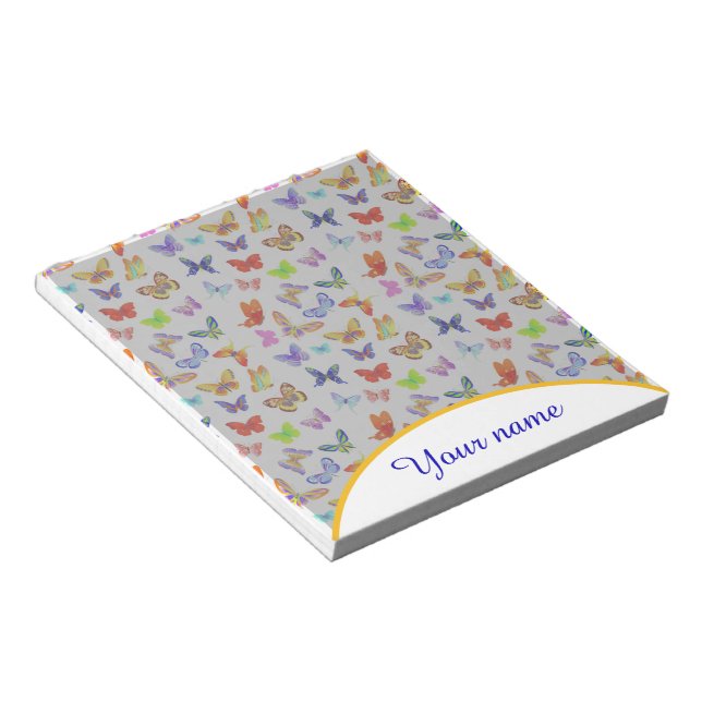 Bloc-note Papillons colorés personnalisés (Incliné)