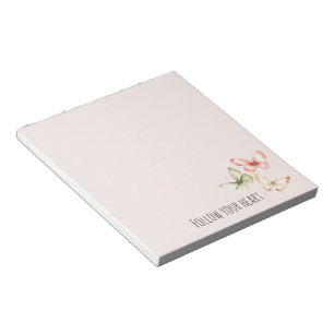 Bloc-note Papillons Crème Rose Menthe