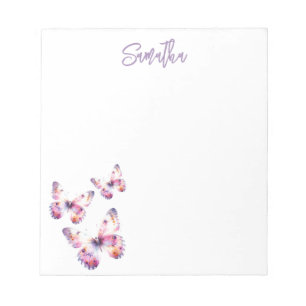 Bloc-note Papillons Purple & Rose Papillons personnalisés