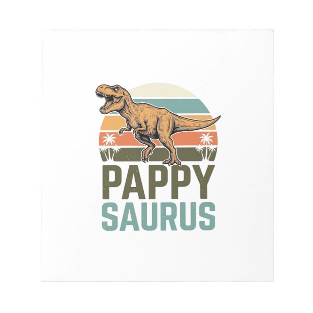 Bloc-note Pappysaurus Drôle Dinosaure Vintage Chemise Couche (Devant)