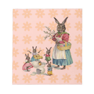 Bloc-note Pâques Lapin Poule Lapin Œufs