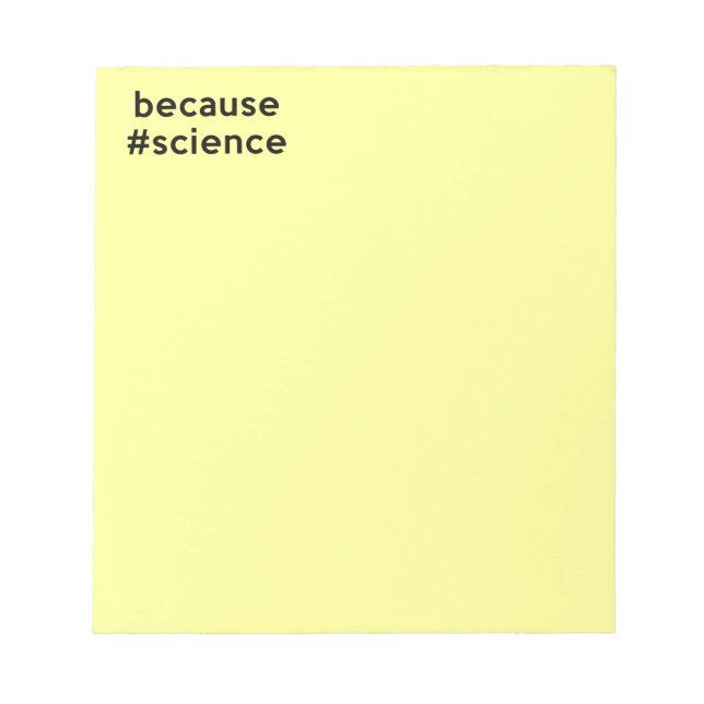 Bloc-note Parce que la science (Devant)