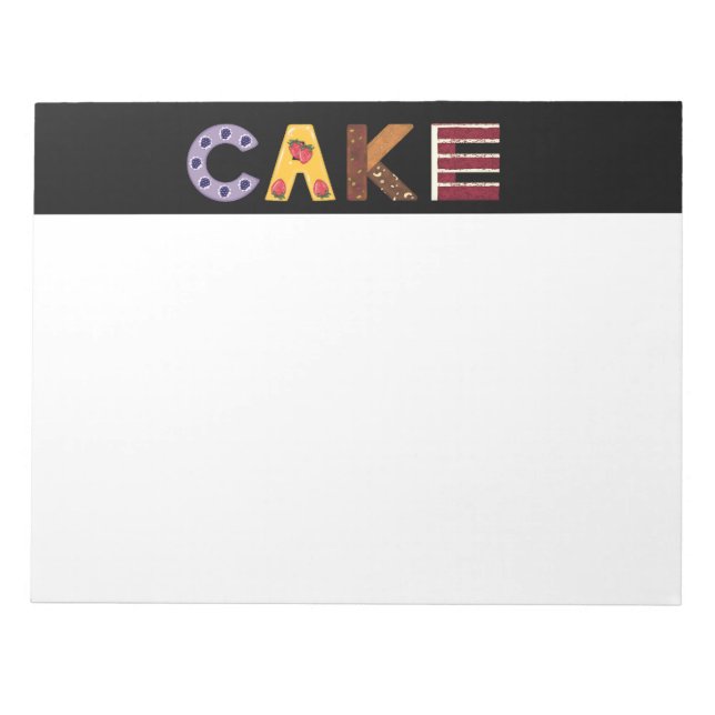 Bloc-note Parfum de gâteau à base de viennoiseries, stratifi (Devant)