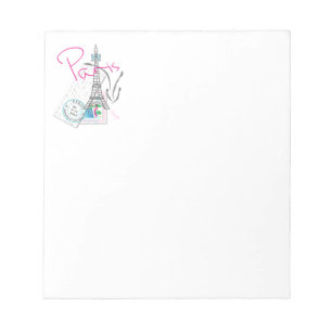 Bloc-note Paris avec l'amour et le Tour Eiffel