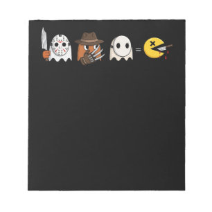 Bloc-note Parodie de fantôme drôle des joueurs d'Halloween