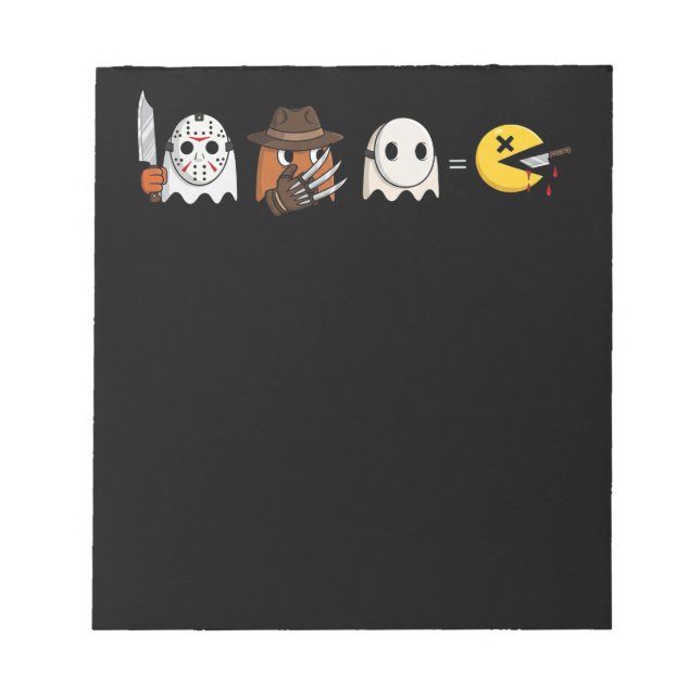 Bloc-note Parodie de fantôme drôle des joueurs d'Halloween (Devant)