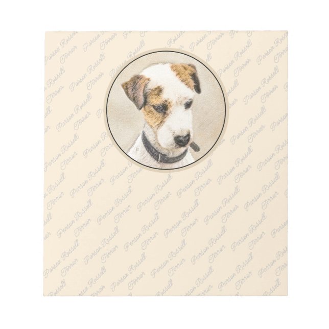 Bloc-note Parson Jack Russell Terrier Peinture - Chien Art (Devant)