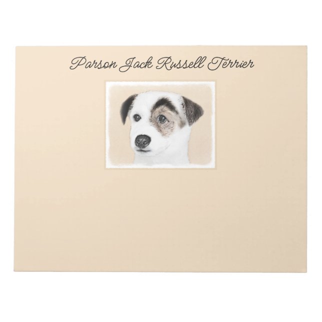 Bloc-note Parson Jack Russell Terrier Peinture - Chien Art P (Devant)