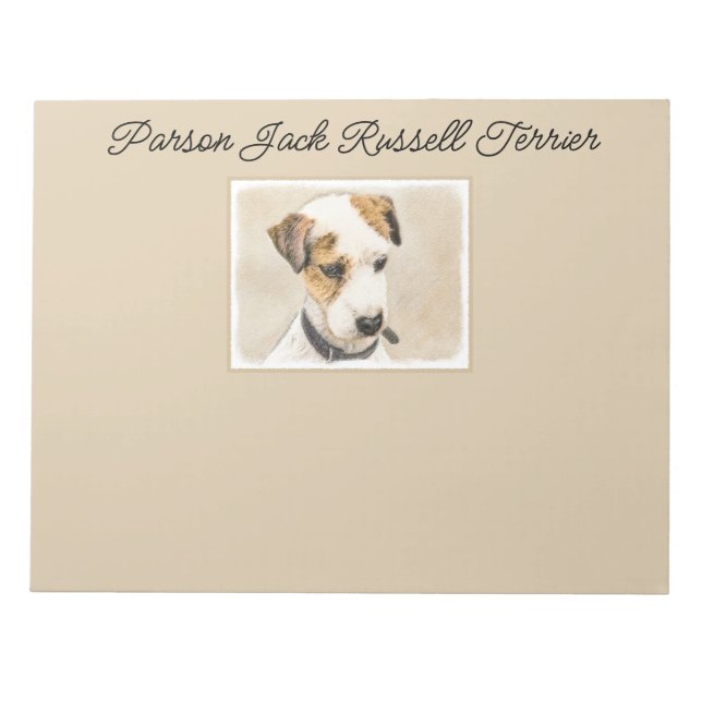 Bloc-note Parson Jack Russell Terrier Peinture - Chien Art P (Devant)