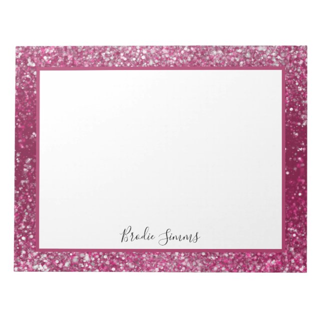 Bloc-note Parties scintillant bourguignonne et argent (Devant)