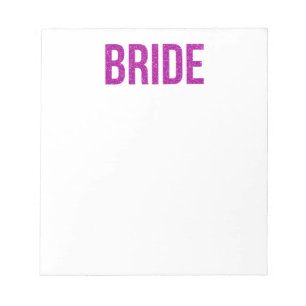 Bloc-note Parties scintillant Bride rose