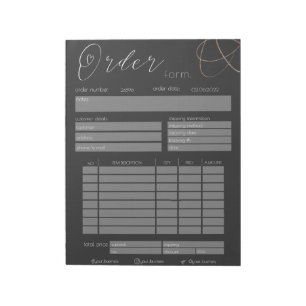 Bloc-note Parties scintillant d'affaires Black & White Gold