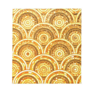 Bloc-note Parties scintillant en métal d'or de luxe Cercles