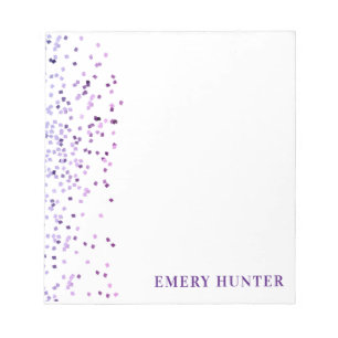 Bloc-note Parties scintillant éparpillée Bleu et violet