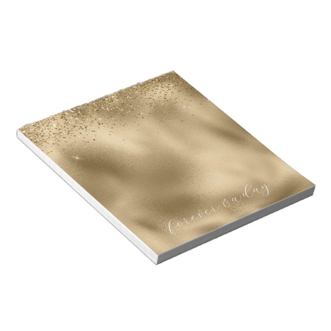 Bloc-note Parties scintillant Gold Glam (Incliné)