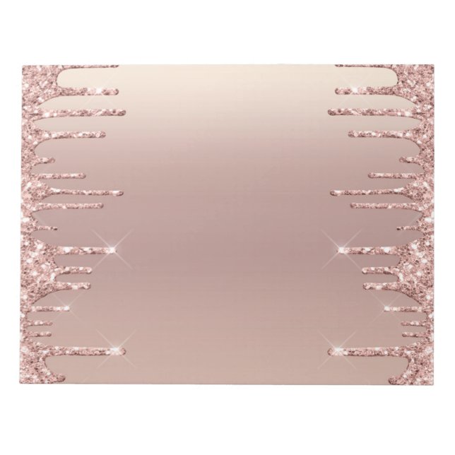 Bloc-note Parties scintillant rose Gold Blush Éclairage Lect (Devant)