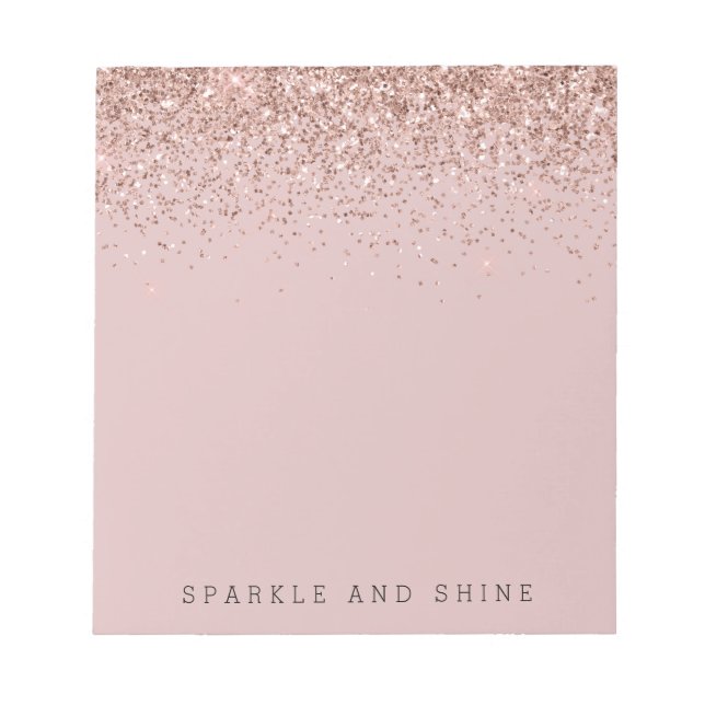 Bloc-note Parties scintillant rose Gold Sparkle Faux (Devant)
