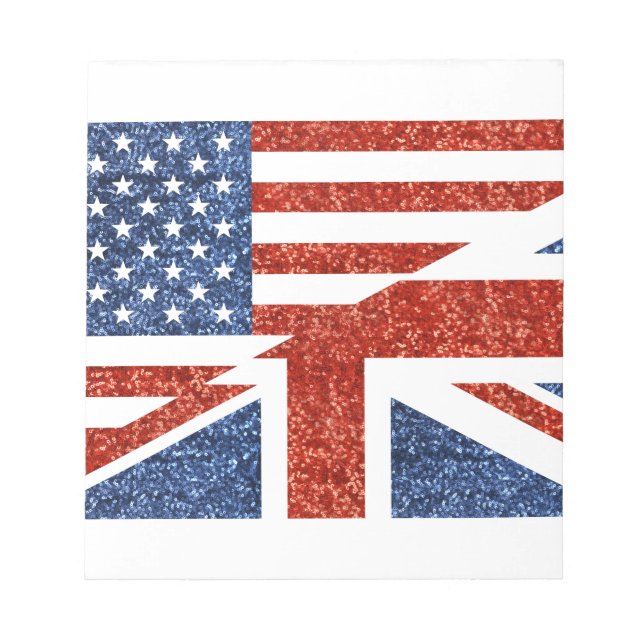 Bloc-note parties scintillant usa uk (Devant)