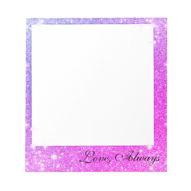 Bloc-note Parties scintillant violet rose chaud Sparkle Faux (Devant)