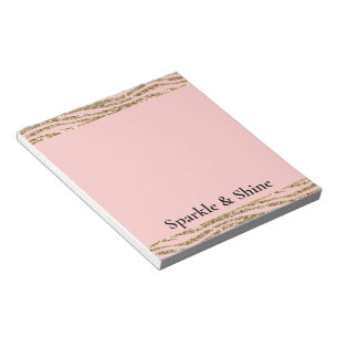 Bloc-note Parties scintillant Zebra Gold Rose