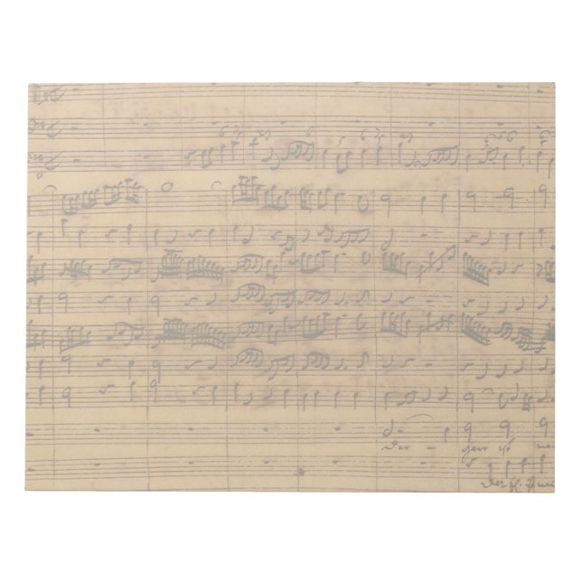 Bloc-note Partition vintage de Johann Sebastian Bach (Devant)