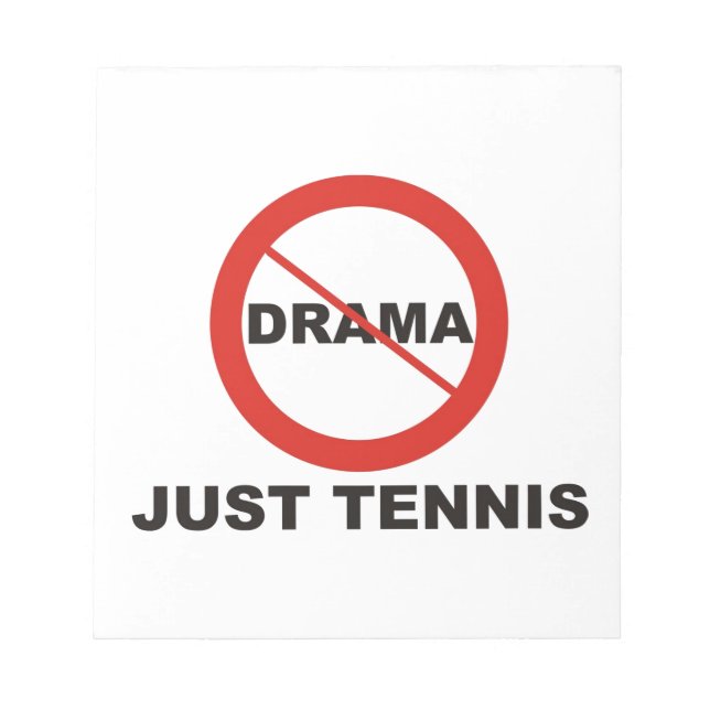 Bloc-note Pas de drame, juste du tennis (Devant)