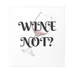 Bloc-note Pas de vin ? Pour les amateurs de vin dans votre v