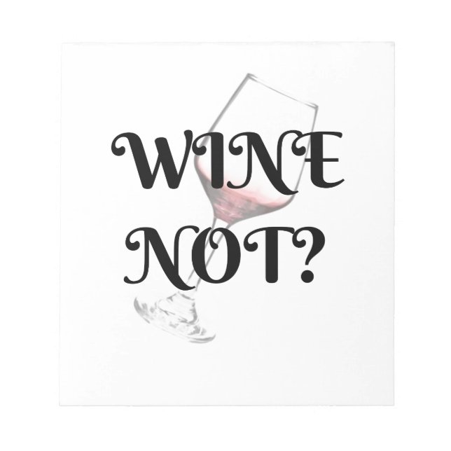 Bloc-note Pas de vin ? Pour les amateurs de vin dans votre v (Devant)