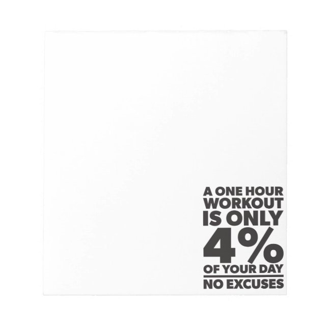 Bloc-note Pas D'Excuses - Un De Nos Exercices Est 4% De Votr (Devant)