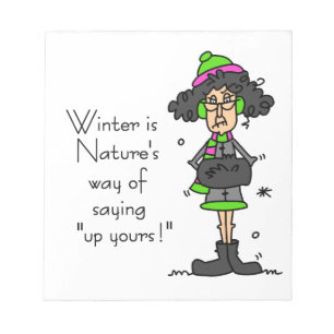 Bloc-note Pas un fan d'hiver