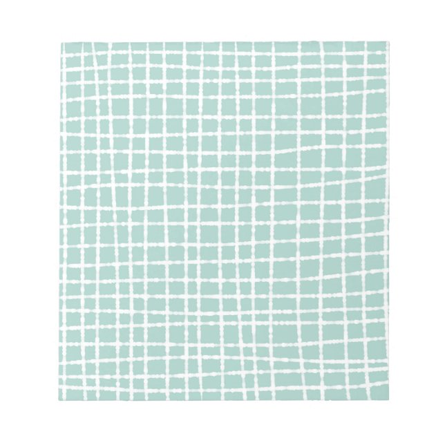 Bloc-note Pastel Blue Check Motif Delicate et fonctionnel (Devant)