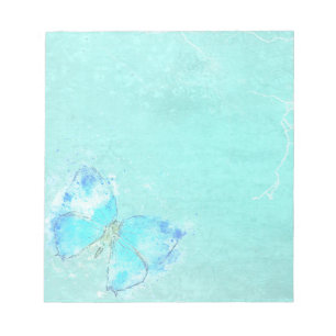Bloc-note Pastel Blue Watercolor Butterfly