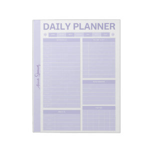 Bloc-note Pastel Daily Planner - Nom personnalisable
