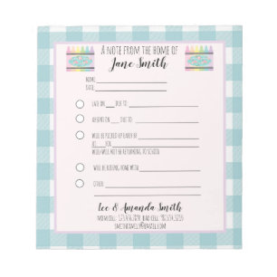 Bloc-note Pastel Floral Crayon School Note Pardon 1 enfant