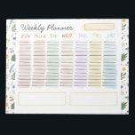 Bloc-note Pastel floral mignon et ludique<br><div class="desc">Obtenez ce mignon bloc-notes hebdomadaire planner dans les couleurs pastel et gribouillis ludique des jours avec motif floral brillant comme arrière - plan. Parfait comme cadeau à des amis,  des enfants,  des proches et des collègues.</div>